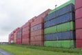 Piled up containers Royalty Free Stock Photo