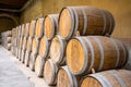 Piled up mezcal barrels in mexico