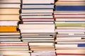 Piles of books background, back to school, college university concept