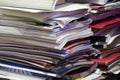piles of books, magazines and waste paper Royalty Free Stock Photo