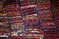 Piles of carpets Royalty Free Stock Photo