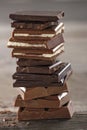 Piles of chocolate3 Royalty Free Stock Photo