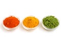 Piles of color spices Royalty Free Stock Photo