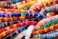 piles of colourful handmade glass beads