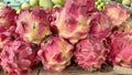 Piles of Dragon Fruit in traditional markets