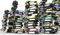 Piles of folders Royalty Free Stock Photo