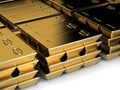 Piles of goldbars Royalty Free Stock Photo