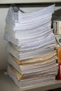 Piles of many papers, administrative documents Royalty Free Stock Photo