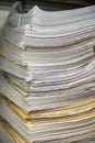 Piles of many papers, administrative documents Royalty Free Stock Photo