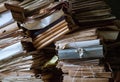 Piles of old documents Royalty Free Stock Photo