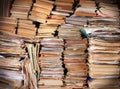 Piles of old trash books and magazines Royalty Free Stock Photo