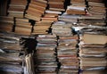 Piles of old trash books and magazines Royalty Free Stock Photo