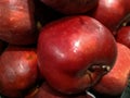 Piles of red apples