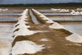 Piles of salt at a salt pan Royalty Free Stock Photo