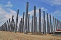 Piles in the Sayung area for the construction of the Semarang to Demak toll road May 28, 2021