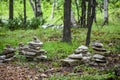 Piles of Stacked Rocks at Stavkirke Prayer Walk