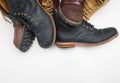 Piles of variety color men boots