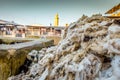 Piles of wool Chouara Tannery, Fez, Morocco Royalty Free Stock Photo