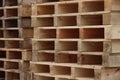 Piles of wooden transport Pallets Royalty Free Stock Photo