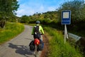 Pilgrim biker in Extremadura at Via de la Plata