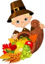 Pilgrim with cornucopia