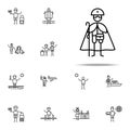 Pilgrim, Devotion icon. Travel icons universal set for web and mobile