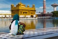 Pilgrim at the golden temple in the city of  Amritsar-India, Royalty Free Stock Photo