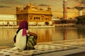 Pilgrim at the golden temple in the city of  Amritsar-India, Royalty Free Stock Photo