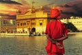 Pilgrim at the golden temple in the city of  Amritsar-India, Royalty Free Stock Photo