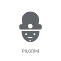 Pilgrim icon. Trendy Pilgrim logo concept on white background fr