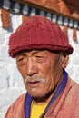 Pilgrim at the Jampey Lhakhang temple, Chhoekhor, Bhutan