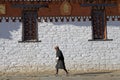 Pilgrim at the Jampey Lhakhang temple, Chhoekhor, Bhutan