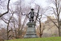 The Pilgrim, monument to the early Puritan settlers of New England, in Central Park, New York, NY, USA