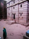 Pilgrim solid rock church Ethiopia