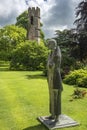 Pilgrim statue, Bishops Palace Wells, City Somerset, England