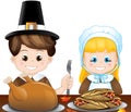 Pilgrim Thanksgiving meal