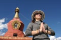 Pilgrim in Tibet Royalty Free Stock Photo