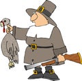 Pilgrim with a turkey