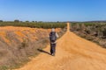 Pilgrim walk along the Camino De Santiago