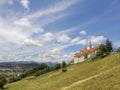 The pilgrimage Church Maria Strassengel, a 14th century Gothic church in the town of Judendorf Strassengel near Graz, Styria Royalty Free Stock Photo