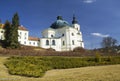 Pilgrimage Church and monastery in Krtiny, Czech Republic