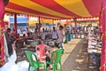 Pilgrimage Taking Free Food At Transit Camp On The Way to Gangasagar,in Kolkata.