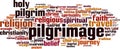 Pilgrimage word cloud Royalty Free Stock Photo