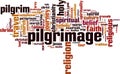 Pilgrimage word cloud Royalty Free Stock Photo