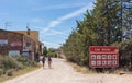 Pilgrims arriving in Los Arcos, Camino de Santiago, Navarre, Spain.