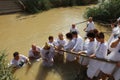 Pilgrims at the Baptism Site Qasr el Yahud