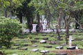 Pilgrims in the cemetery area. Karet Bivak Cemetery with an area of: 16.2 hectares is located in Central Jakarta, Indonesia on May Royalty Free Stock Photo