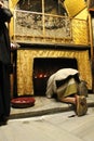 Pilgrims in the Church of nativity in Bethlehem