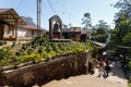 Pilgrims climb the trail to the holy mountain Adams Peak