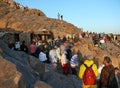 Pilgrims go down from the Mount Sinai